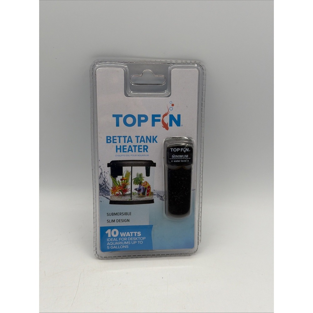 Top Fin Betta Tank Heater fits Aquariums Up To 5 Gallons 20 Watt, New 4191